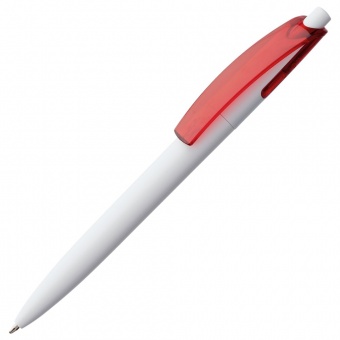 Ручка шариковая Bento, белая с красным фото 