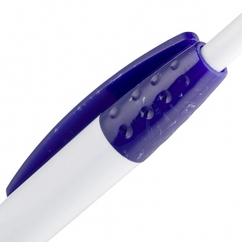 Ручка шариковая Champion, белая с синим фото 