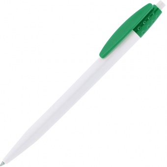 Ручка шариковая Champion, белая с зеленым фото 