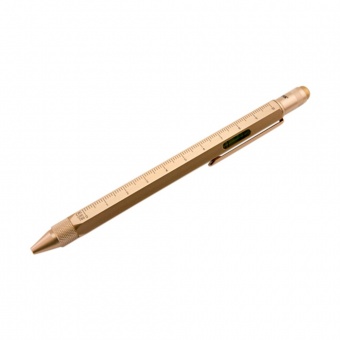Ручка шариковая Construction, мультиинструмент, розовое золото фото 
