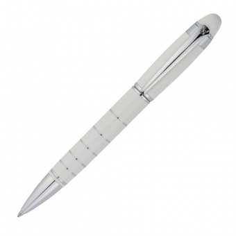 Ручка шариковая Fame с футляром, белая фото 