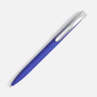 Ручка шариковая Pin Soft Touch, ver. 2, синяя фото 