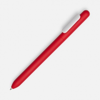 Ручка шариковая Swiper Soft Touch, красная с белым фото 