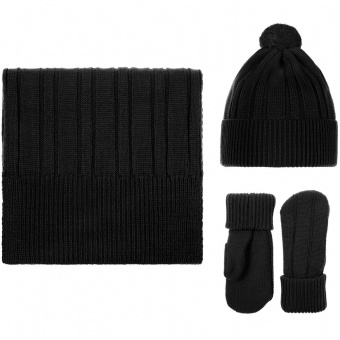 Шапка Knit Beat, черная фото 