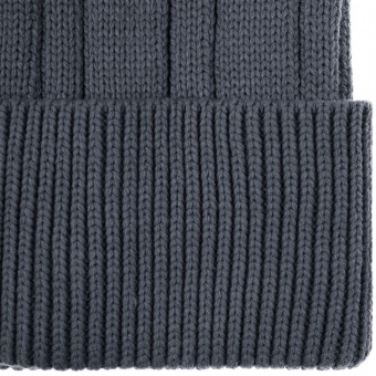 Шапка Knit Beat, серая (графит) фото 