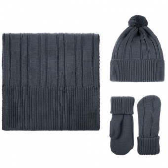 Шапка Knit Beat, серая (графит) фото 