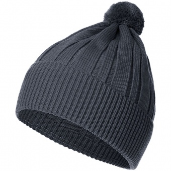 Шапка Knit Beat, серая (графит) фото 