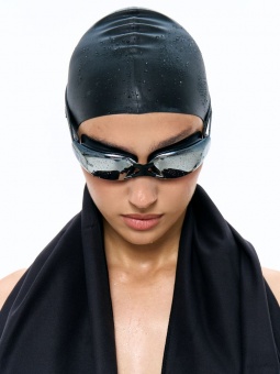 Шапочка для плавания Aquasana, черная фото 