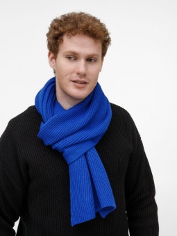 Шарф Nobilis Mono, ярко-синий фото 