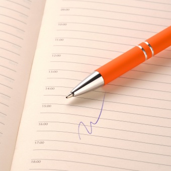 Шариковая ручка Alpha, оранжевая фото 