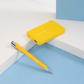 Шариковая ручка Alpha, желтая фото 