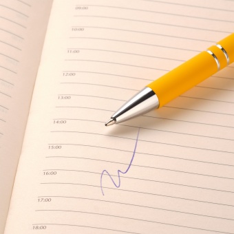 Шариковая ручка Alpha, желтая фото 