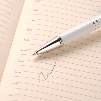 Шариковая ручка Crocus, белая фото 