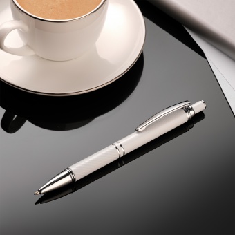 Шариковая ручка Crocus, белая фото 