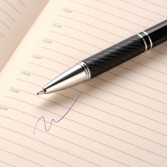 Шариковая ручка Crocus, черная фото 