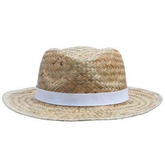 Шляпа Daydream, бежевая с белой лентой фото 
