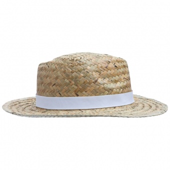 Шляпа Daydream, бежевая с белой лентой фото 