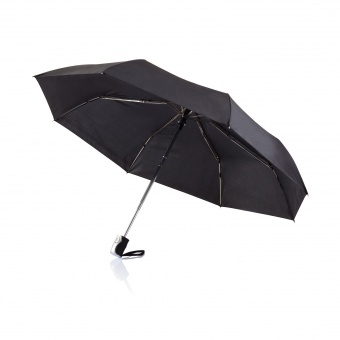 Складной зонт-автомат Deluxe, d96 см, черный фото 