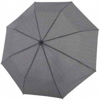 Складной зонт Fiber Magic Superstrong, серый в клетку фото 