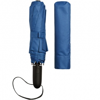 Складной зонт Magic с проявляющимся рисунком, синий фото 
