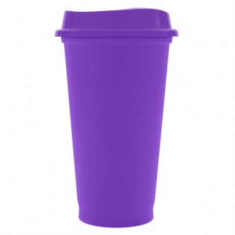 Стакан с крышкой Color Cap, фиолетовый фото 