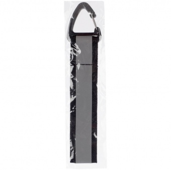 Светоотражающий брелок Flashline, серый с черным фото 