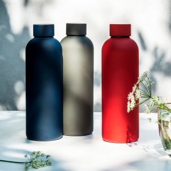 Термобутылка вакуумная герметичная Prima, серая фото 