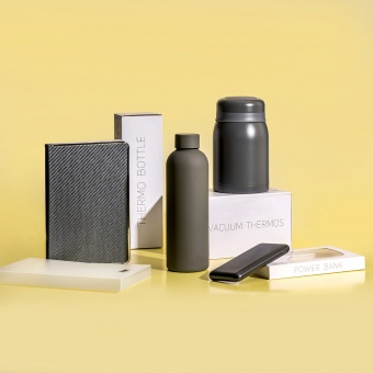 Термобутылка вакуумная герметичная Prima, серая фото 