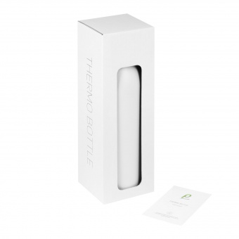 Термобутылка вакуумная герметичная Sorento, белая, зернистое покрытие фото 