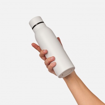 Термобутылка вакуумная герметичная Sorento, белая, зернистое покрытие фото 