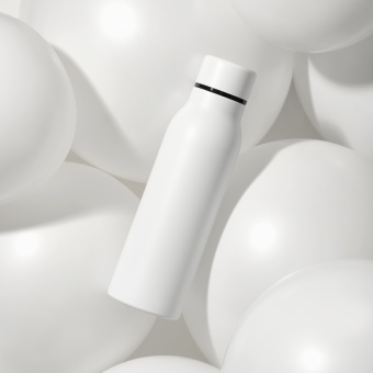 Термобутылка вакуумная герметичная Sorento, белая, зернистое покрытие фото 