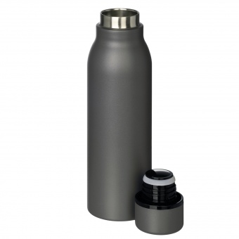 Термобутылка вакуумная герметичная Sorento, серая фото 