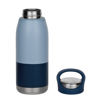 Термобутылка вакуумная герметичная, Lago, 530 ml, голубая-синяя фото 