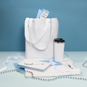 Термокружка вакуумная Palermo, белая, зернистое покрытие фото 