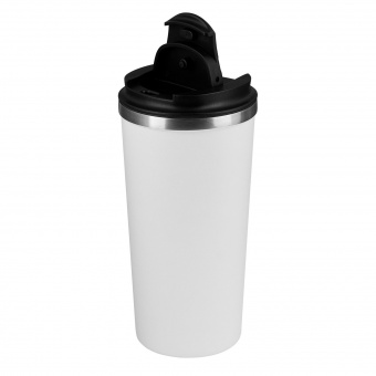 Термокружка вакуумная Palermo, белая, зернистое покрытие фото 