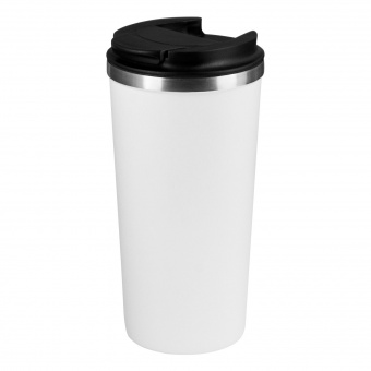 Термокружка вакуумная Palermo, белая, зернистое покрытие фото 