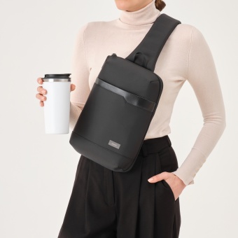 Термокружка вакуумная Palermo, белая, зернистое покрытие фото 