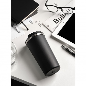 Термокружка вакуумная Palermo, черная фото 