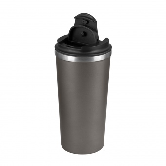 Термокружка вакуумная Palermo, серая, матовая поверхность фото 