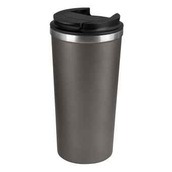 Термокружка вакуумная Palermo, серая, матовая поверхность фото 