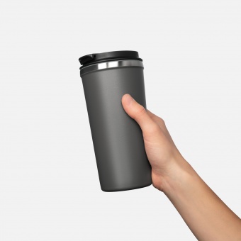 Термокружка вакуумная Palermo, светло-серая фото 