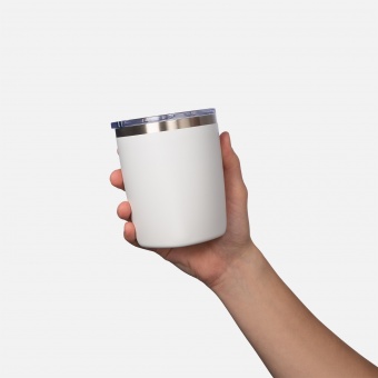 Термокружка вакуумная Viva, белая фото 