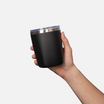 Термокружка вакуумная Viva, черная фото 