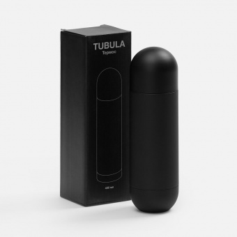 Термос Tubula Soft Touch, черный фото 