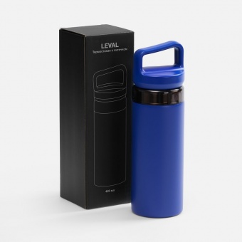 Термостакан Leval с ситечком, синий фото 