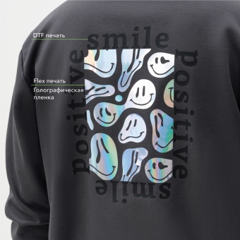 Толстовка на молнии ASTIN антрацит фото 