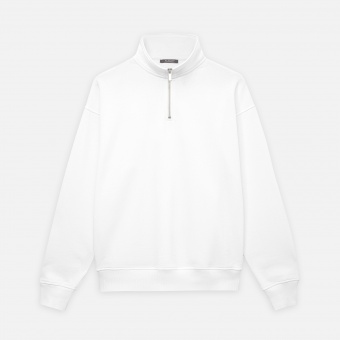 Толстовка на молнии унисекс FLOW, белая, размер 3XL/4XL фото 