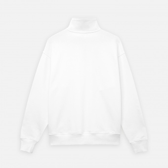 Толстовка на молнии унисекс FLOW, белая, размер 3XL/4XL фото 