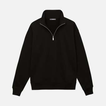 Толстовка на молнии унисекс FLOW, черная, размер XL/2XL фото 
