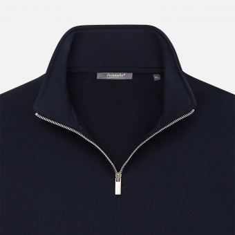 Толстовка на молнии унисекс FLOW, темно-синяя, размер 3XL/4XL фото 